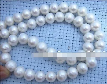 

18" AAA 8-9MM SOUTH SEA NATURAL white PEARL NECKLACE 14K CLASP