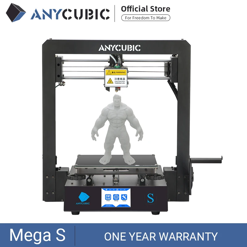 US $177.66 - 548.96 ANYCUBIC Mega-S Mega S 3D Printer I3 Mega Upgrade Large Size TPU High Precision Touch Screen 3D Printer Print Size 210*210*205mm