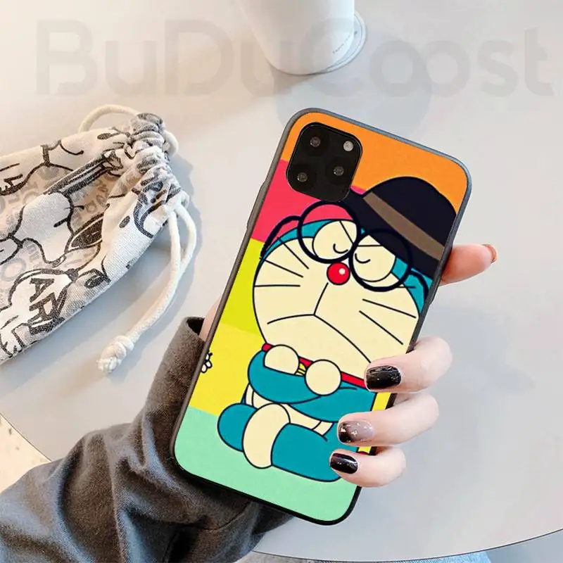 Обычный Милый мультяшный чехол для телефона с котом роботом iphone 11 Pro11 Pro Max X XS XR MAX