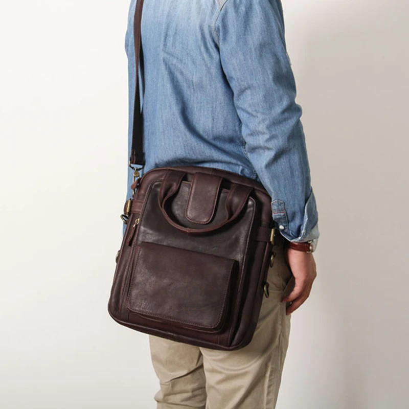 Сумка мессенджер из натуральной кожи винтажная кожаная сумка через плечо