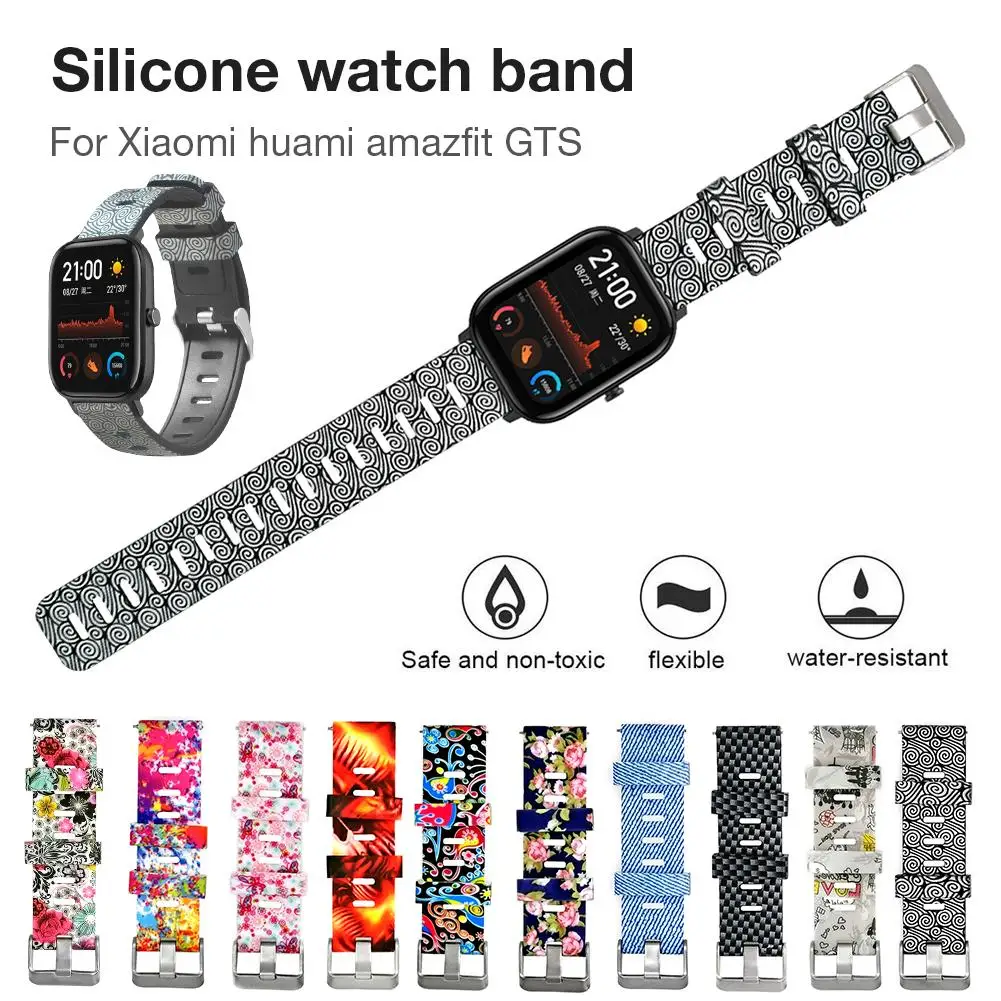 

New High-quality Smart Watch Band For Xiaomi Huami Amazfit GTS Personalized Replacement Painted Silicone Bracelet Strap