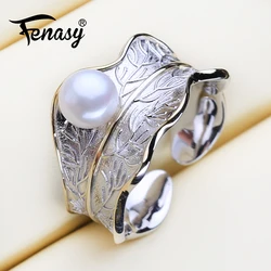 FENASY 925 Sterling Silver Ring Natural Freshwater Pearl Rings For Women Custom Female Ring Fine Jewelry Birthday Gift Wholesale