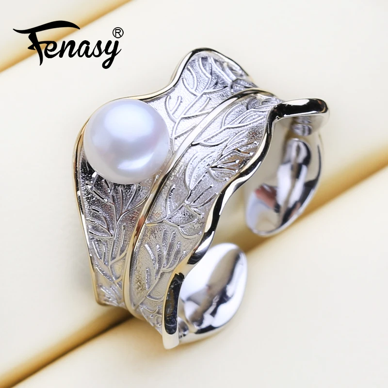 Женское кольцо FENASY из стерлингового серебра 925 пробы кольца с натуральным