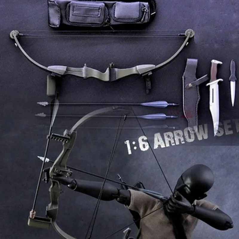 1/6 фигурки Куклы оружие Модель X TOYS лук со стрелками комплект + игрушки нож подарок