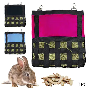 

Slow Eating Easy Install Pet Small Animals Rabbit Hay Bag Home Hanging Feeder Grass Container Guinea Pig Hamster Dispenser