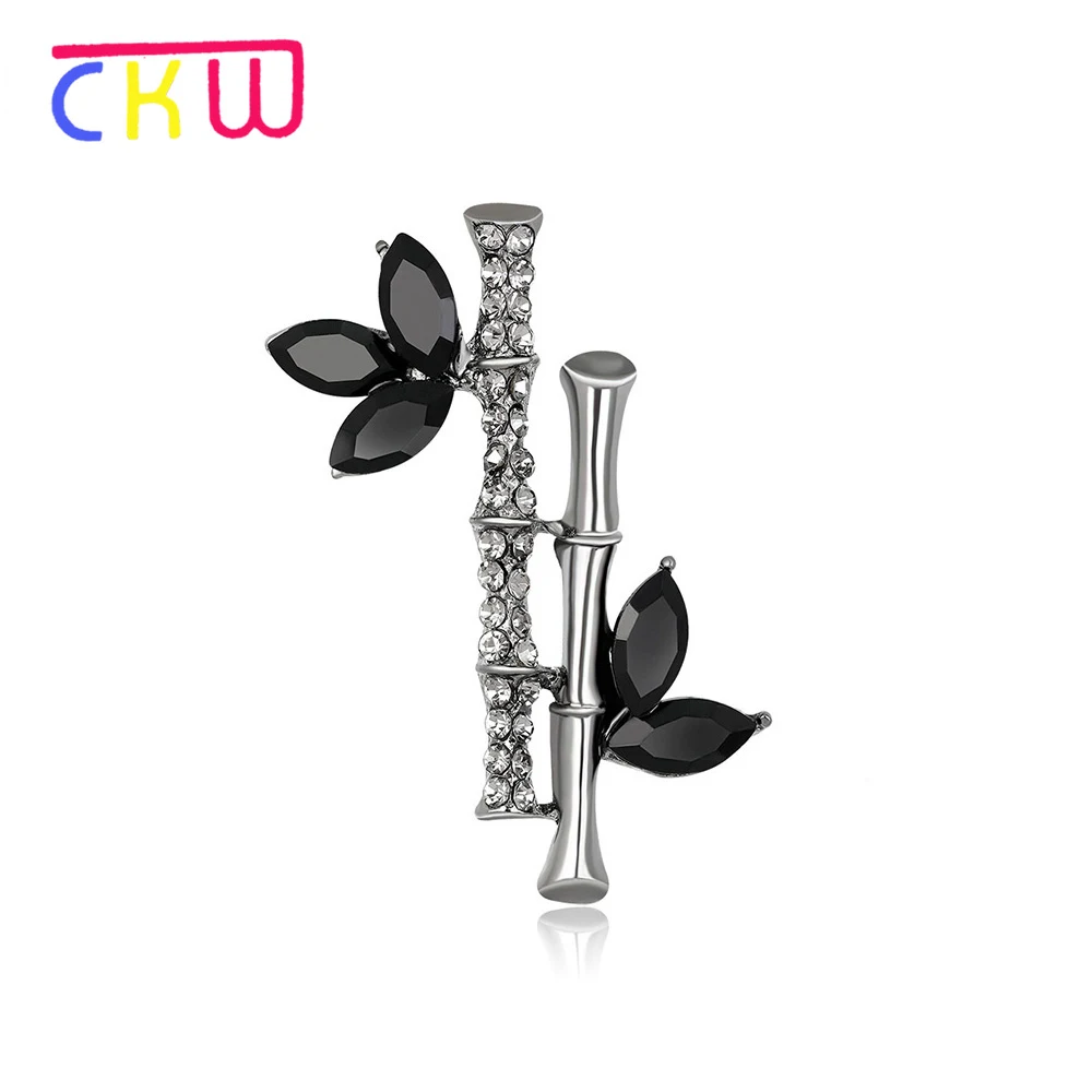 CKW Fashion bamboo jewelry Festival high alloy full drill plant brooch Korean natural corsage For Women | Украшения и аксессуары