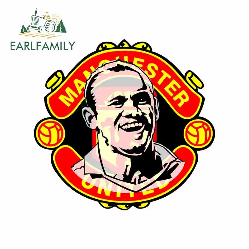 

EARLFAMILY 13cm x 9.7cm Manchester-United-Graphics Car Stickers And Decals Waterproof Occlusion Scratch Suitable For VAN RV SUV
