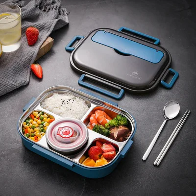 Fiambrera Metalica De Acero Inoxidable Con 2 Platos Ø 18 Cm. Lunch Box,  Fiambrera Metalica, Porta Alimentos Metalico, con Ofertas en Carrefour