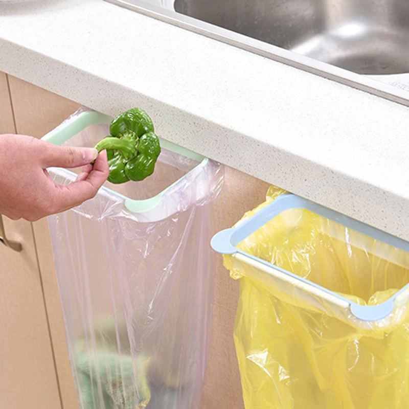 Портативный пластиковый мусорный контейнер сумка держатель для кухонных приборов мусорный пакет с ручками держатель для мусорного мешка мусорная корзина бытовой кухонный Органайзер