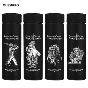 

OUSSIRRO Sword Art Online SAO Pure Color Stailess Steel Thermos With Cartoon Kitchen Tools Lady Belly Cup Outdoor Attachment