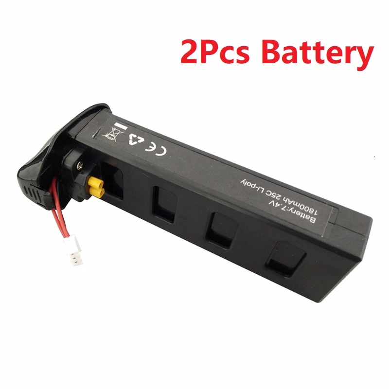 2Pcs Black Для MJX Bugs 2 B2W B2C аккумуляторная батарея 7,4 V 1800mah 25C Li-po батарея для MJX B2W rc Квадрокоптер Дрон запасные части - Цвет: 2Pcs Black