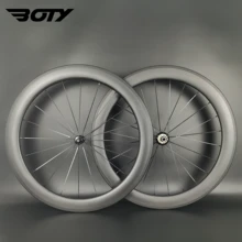 Full carbon 700C rennrad räder 60mm tiefe 23/25mm breite klammer/Rohr/Tubeless Straße fahrrad räder mit 3k matte finish