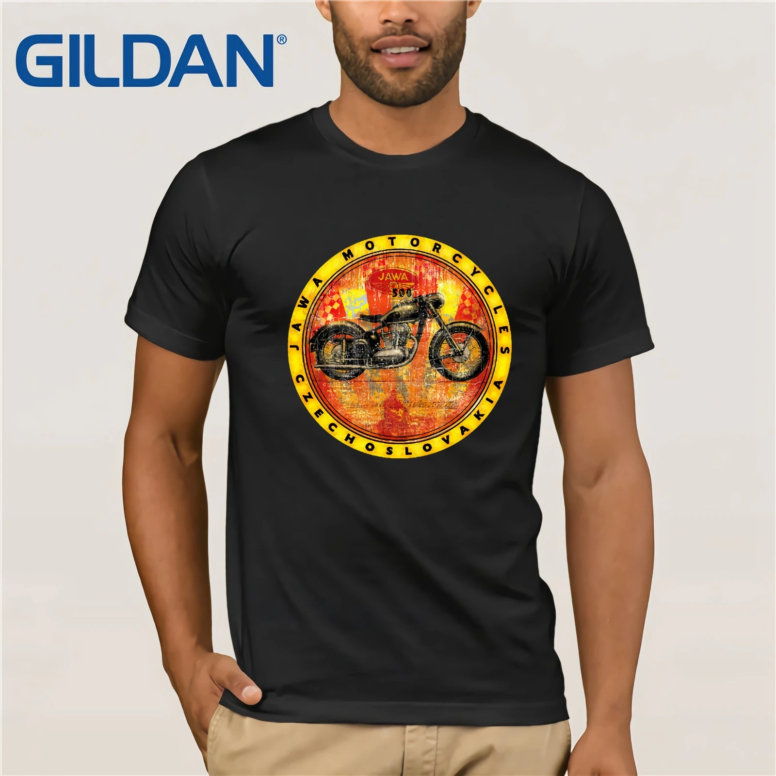 

Vintage Jawa Motorcycles T shirtiron-on Logo Jawa Clothes Popular t-shirt Crewneck 100% Cotton Tees