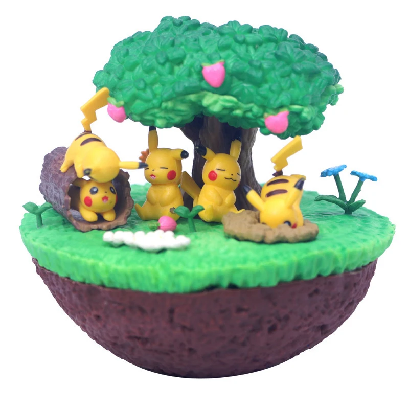 

TAKARA TOMY Pokemon Pocket Monsters Pikachu Figure Elf Doll Desktop Decoration Scenes Toys Action Figure Children Gifts