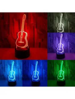 

Creative LED Night Light 7 Color Changing 3D Guitar Shape Touch Lamp Decorative Desk Lamps Home Decoration