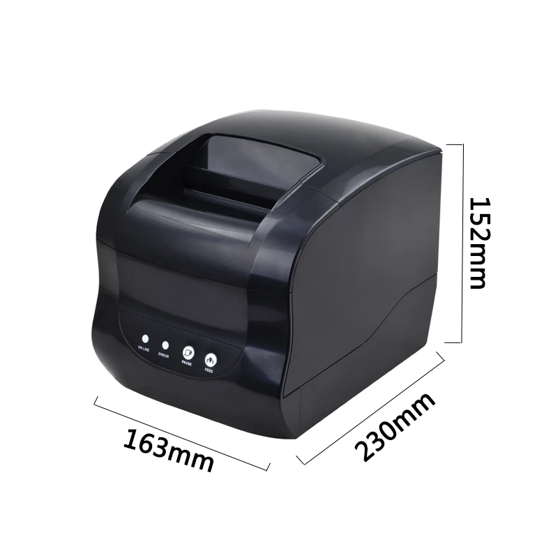 Xprinter XP-365B 20 to 80mm Sticker Thermal Printer Bluetooth USB Barcode Labels Receipt Printer For Pos Labeling Machine