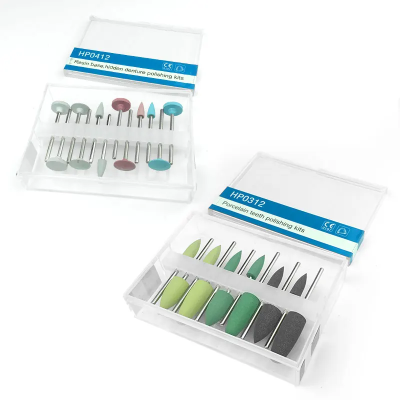 

5 Types Dental Ceramic Diamond Grinding Standard Head Kit Crowns Polisher Drills Teeth Polisher Accessories Dentist Tools 1set