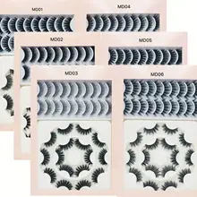 18 пар Мультипак 3D Мягкие норковые Накладные ресницы ручной работы пушистые длинные ресницы натуральные инструменты для макияжа глаз Искусственные ресницы