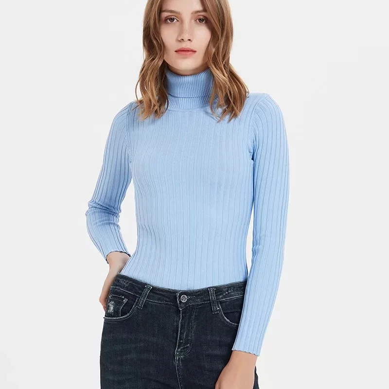 2019 Winter New Sexy Thread Ladies Turtleneck Sweaters Solid Color Long-Sleeved Women Knitwear Fashion Slim Tights Bodysuit 2019 Winter New Sexy Thread Ladies Turtleneck Sweaters Solid Color Long-Sleeved Women Knitwear Fashion Slim Tights Bodysuit