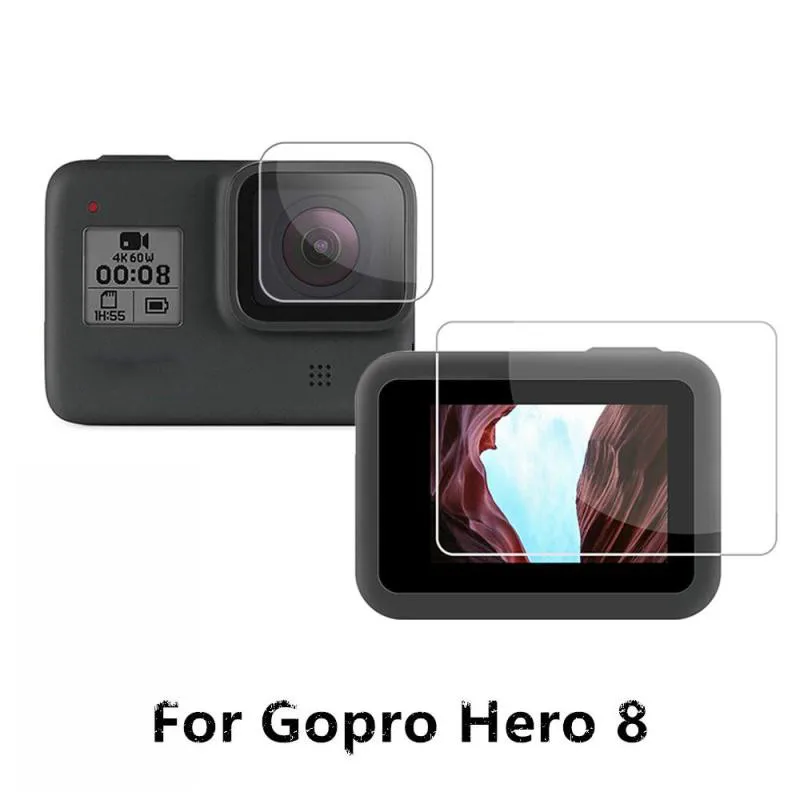 HD Закаленное стекло протектор экрана для Gopro Hero 8 аксессуары камеры|Чехлы