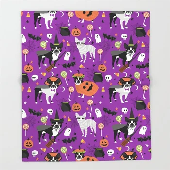 

Boston Terrier Halloween - dog, dogs, dog breed, dog costume, cosplay cute dog Throw Blanket Warm Microfiber Sofa Bedding