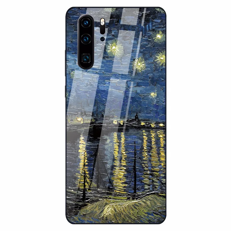 05 Case for Huawei Модные чехлы с рисунком для huawei P30 P20 Lite для huawei mate 20 Lite P Smart Z Nova 3 Honor 9 10 Lite 8X чехлы с закаленным стеклом - Цвет: 05 Case for Huawei
