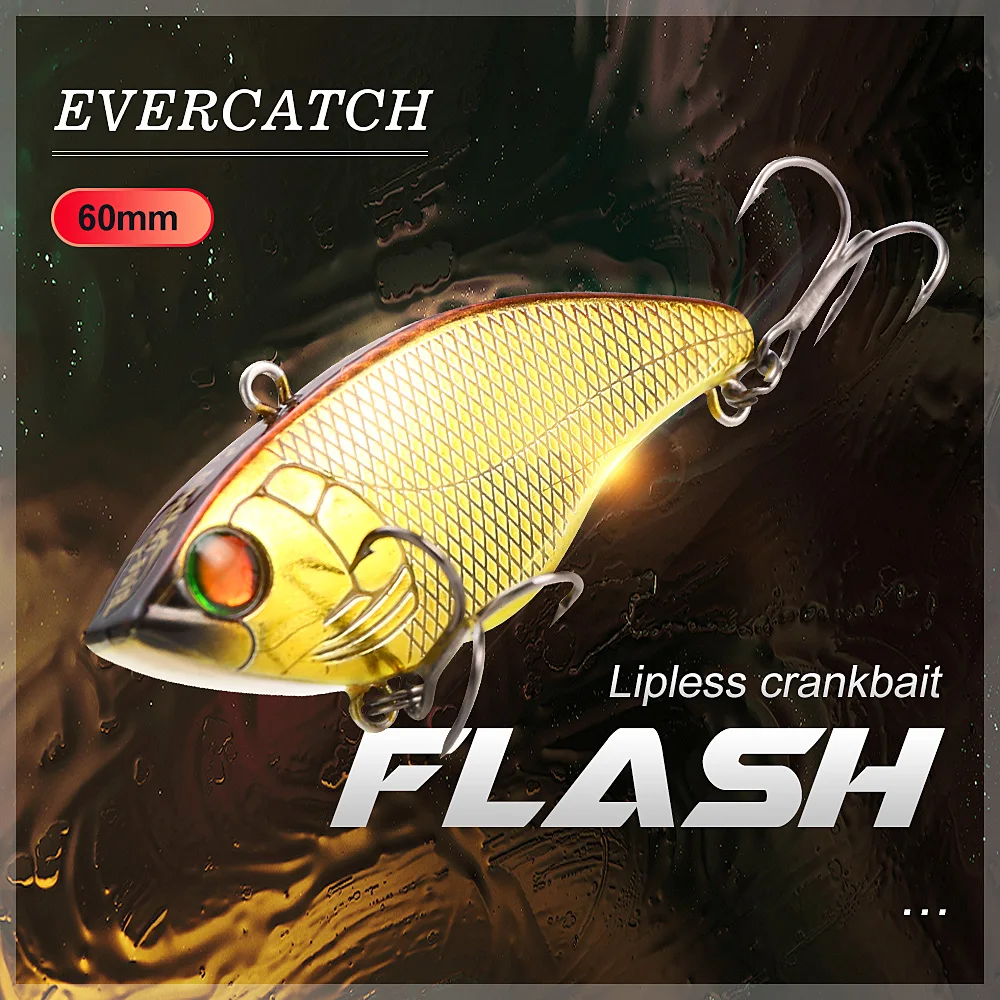 Evercatch flash 60 мм/16 г Тонущая беспламенная приманка Вибрирующая жесткая погремушка