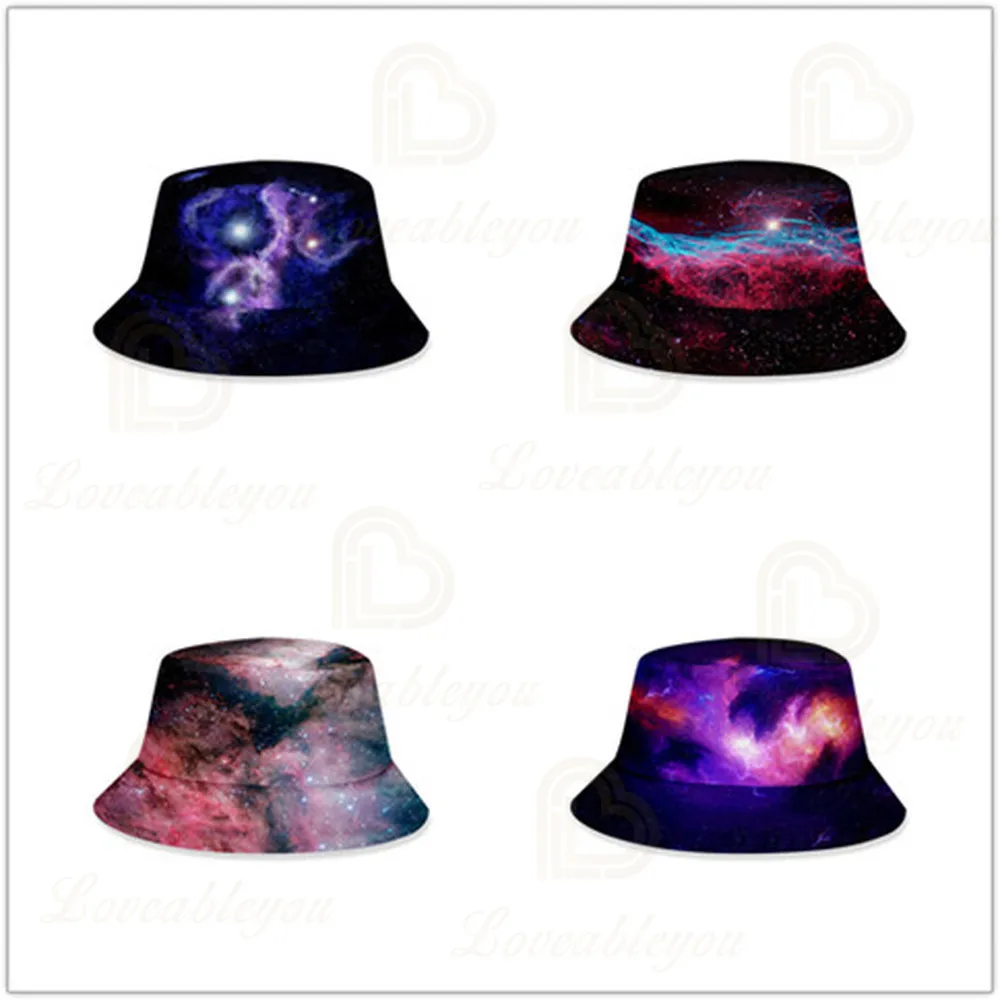 

Summer Hat Women Mens Sun Cap Bucket Hat Star Sky Design Flat Sun Visor Boys Girls Fishing Fisherman Hat
