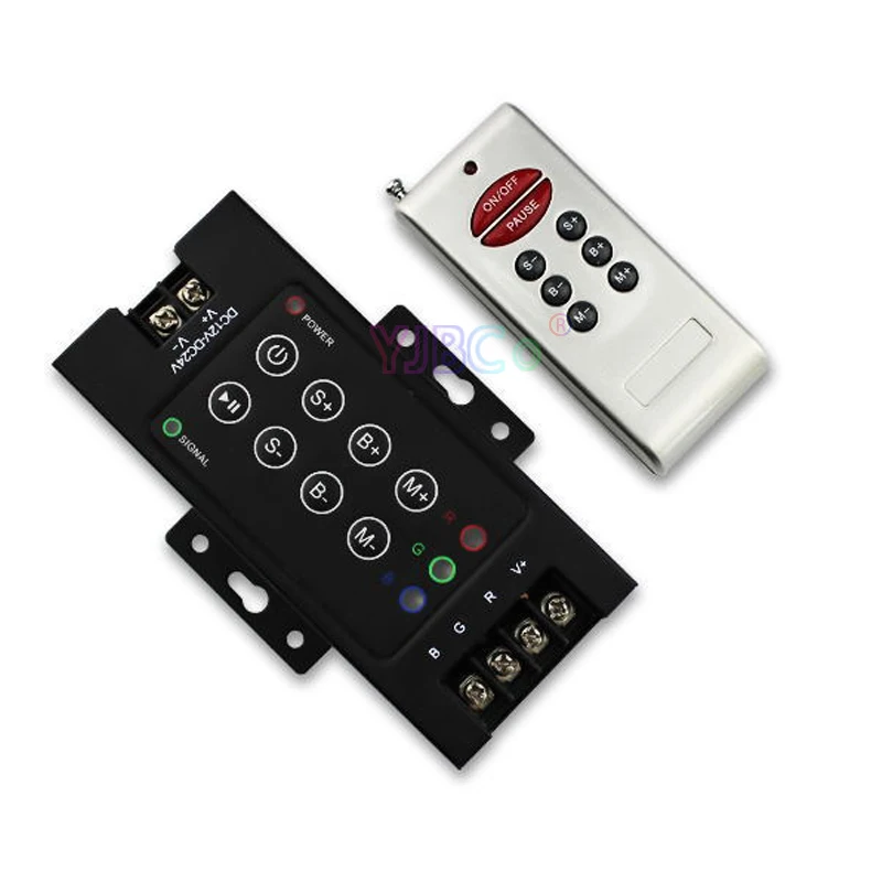 DC12V-24V 30A Black Iron LED 8 Key RGB Controller with RF Remote for RGB SMD 5050 3528 led Strip Light led Module
