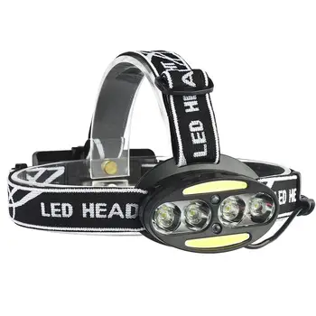

XANES 2504A 1900LM 8LED Cycling Headlamp 7 Switch Modes 4T6+2COB+2 Red Warning Light Double Switch Lantern Torch Lamp Spotlight
