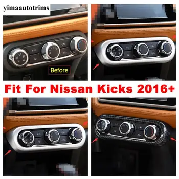 

ABS Matte / Carbon Fiber Look Accessories Middle Control Air Conditioning Panel Cover Trim Fit For Nissan Kicks 2016 - 2020