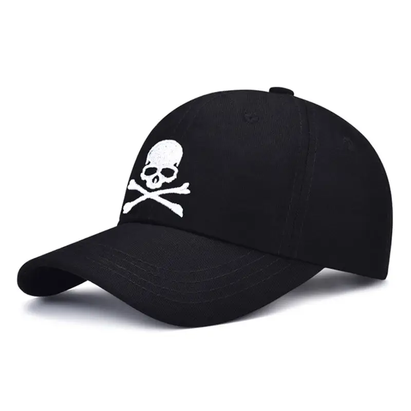 Унисекс пары Harajuku Crossbone скелет череп вышивка бейсбольная кепка хип хоп спортивная регулируемая бейсболка с козырьком Кепка водителя грузовика