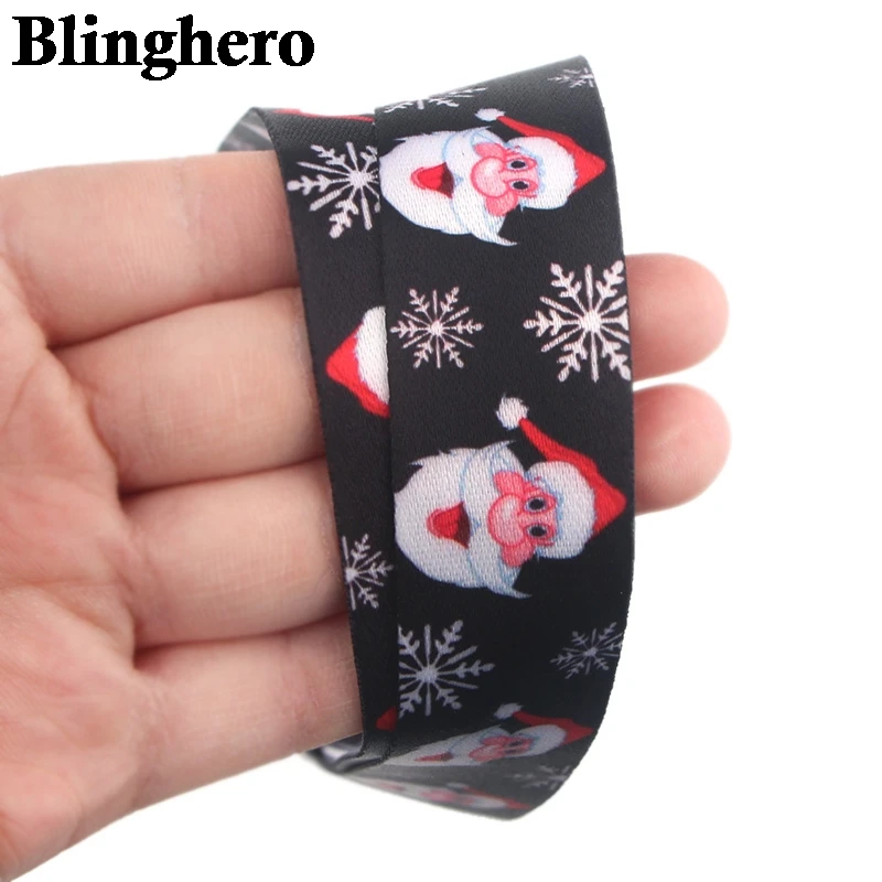 CA484 Santa Claus Christmas Lanyard Neck Strap Lanyard for key ID Card Phone Straps USB Badge holder Hang Rope Lariat Lanyards
