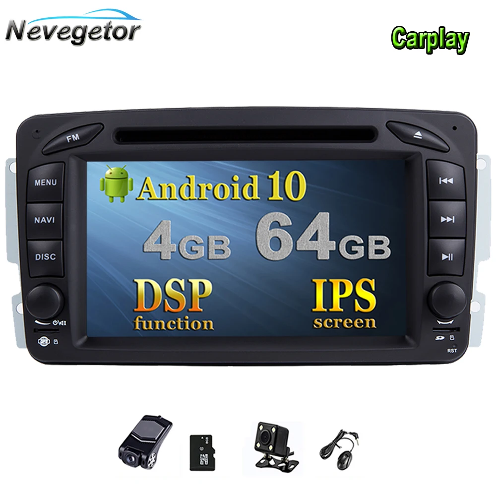 Автомобильный DVD плеер Carplay Android 10 для Mercedes Benz E W210 CLK W209 C Class W203 W463 W208 Vaneo Vito GPS стерео