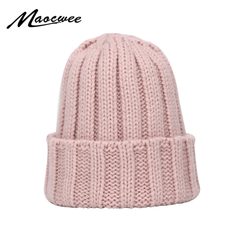 

Women's Hat Knitted Hat Pure Color Cold-proof and Warm-keeping Hat in SpringAutumn and Winter New Simple Eaves-Free Hat Adult