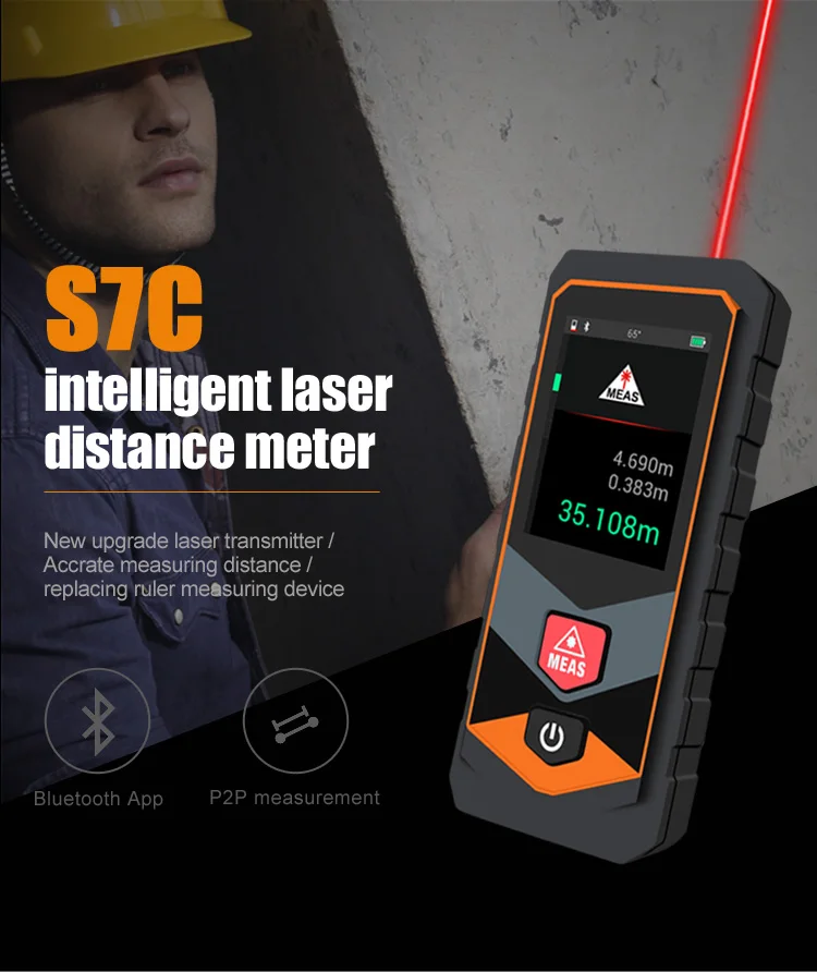 Mileseey S2 40m 60m 80m 100m Laser Rangefinder Measuring Tool Laser