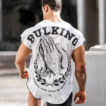

Mens Cotton Printed t shirt Summer Gyms Fitness Bodybuilding s MC