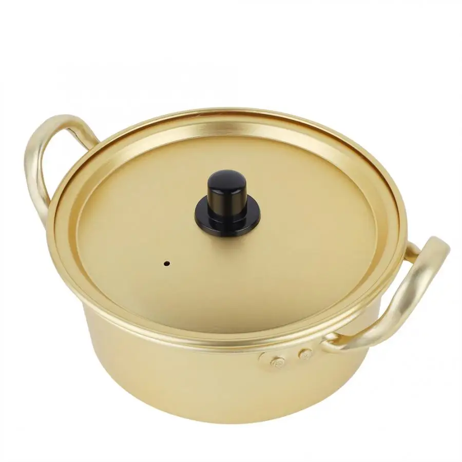 Korean Ramen Noodle Pot Aluminum Stockpot Soup Pot Small Hot Pot W Lid Fast Heating Noodle Cooking Pan Kitchen Cookware 4