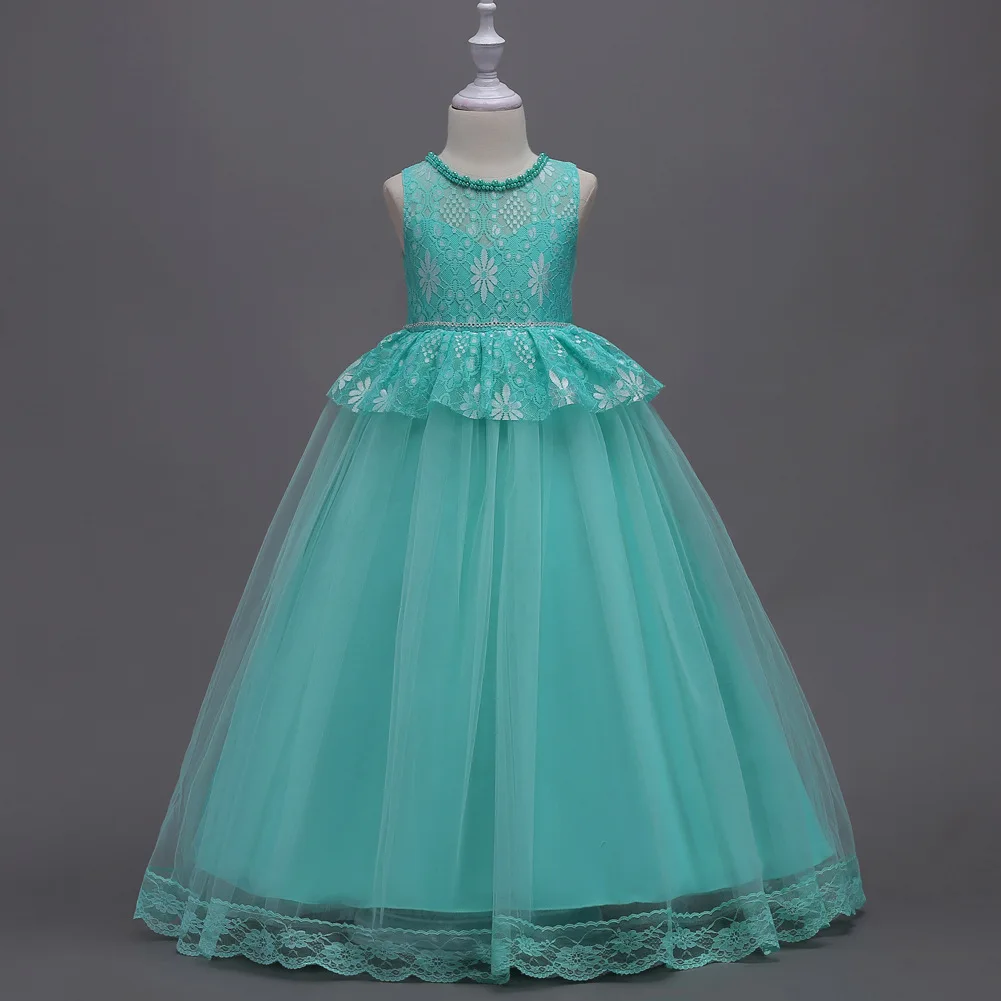 mint green Вечерняя одежда для девочек-подростков от 4 до 15 лет торжественное платье красного, синего, черного и желтого цвета, торжественные платья для подростков, одежда для выпускного вечера - Цвет: mint green