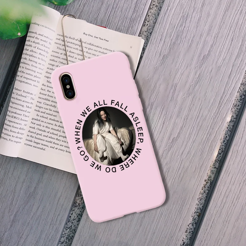 P-6005 Billie eilish Мягкий силиконовый чехол для телефонов ярких цветов Чехол для iPhone X XR XS MAX 6 7 8 plus 6s для Apple лучший дизайн корпуса - Цвет: P-6005