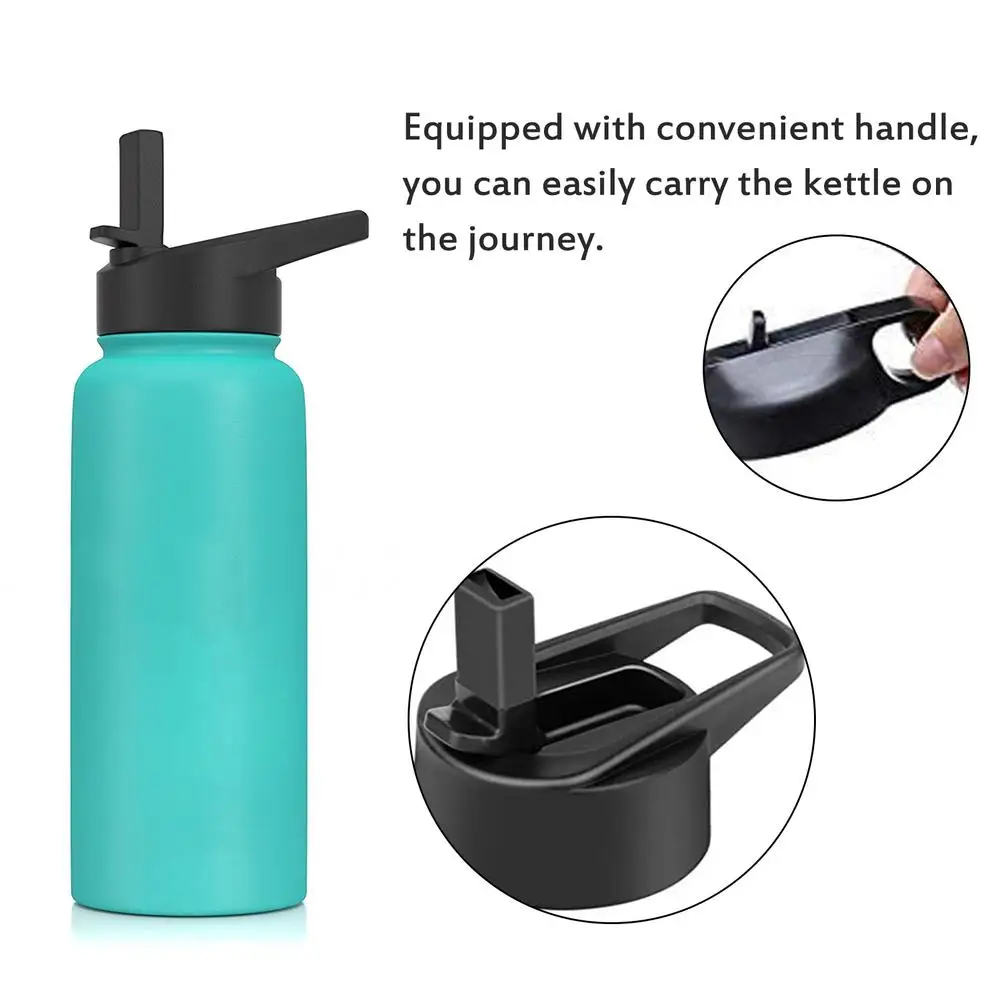 Straw Flip Lid Cap 12-64oz Wide Mouth Water Bottle Cup Lid Stainless Steel Vacuum Flask Universal tumbler cover for HYDRO FLASK