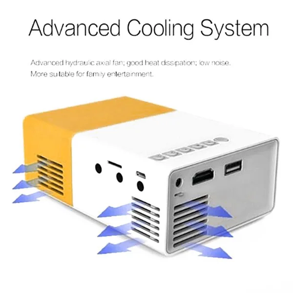 

Projector Mini Projector Portable Theater Home Office HD 1080P Yellow LHB99