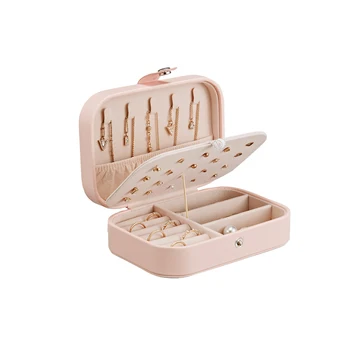 

Jewelry Box Exquisite Box Hand Jewelry Portable Travel Earrings Bag Earrings Plate Multi-function Portable Dressing Case