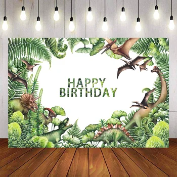 

Mehofond Photography Background Jurassic World Dinosaur Happy Birthday Party Baby Shower Backdrop Photophone Photo Studio Props