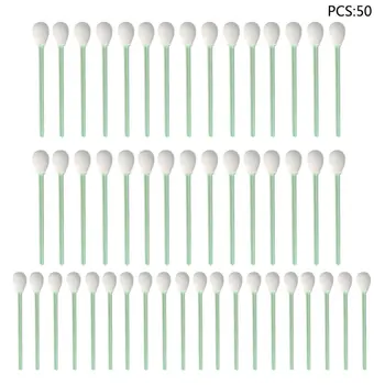 

50Pcs/Pack Round Head Long Handle Foam Tip Cleaning Swabs Sponge Sticks for Inkjet Printer Camera Optical Lens