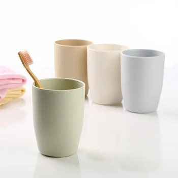 

New Toothbrush Holder Cup Rinsing Wash Tooth Mug Bathroom Sets Creative Thick Circular Plastic Travel Portable Healthy Materials