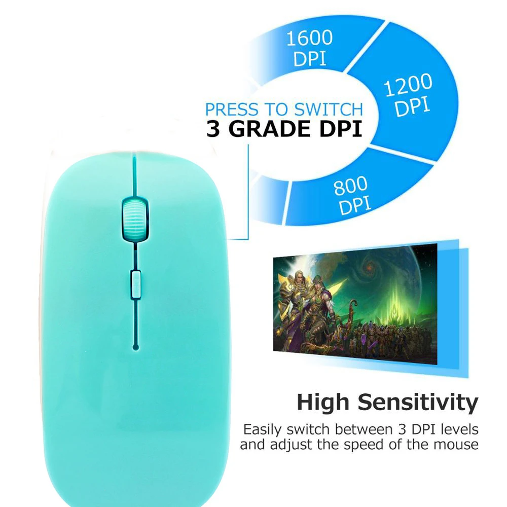 Wireless Computer Mouse Optical Ultra Thin Small Portable USB Mause Pink Blue Ergonomic Office Gaming 3D Mice For PC Laptop Mac Wireless Computer Mouse Optical Ultra Thin Small Portable USB Mause Pink Blue Ergonomic Office Gaming 3D Mice For PC Laptop Mac