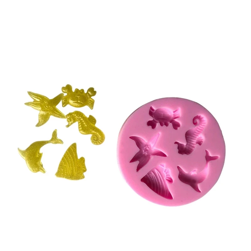 

All kinds of Marine life sugar molds, silicone lace mold, DIY fondant cake mold chocolate candy mold kitchen baking utensils