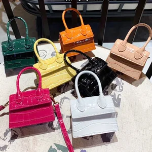 Mini Small Square bag 2021 Fashion New Quality PU Leather Women's Handbag Crocodile pattern Chain Shoulder Messenger Bags