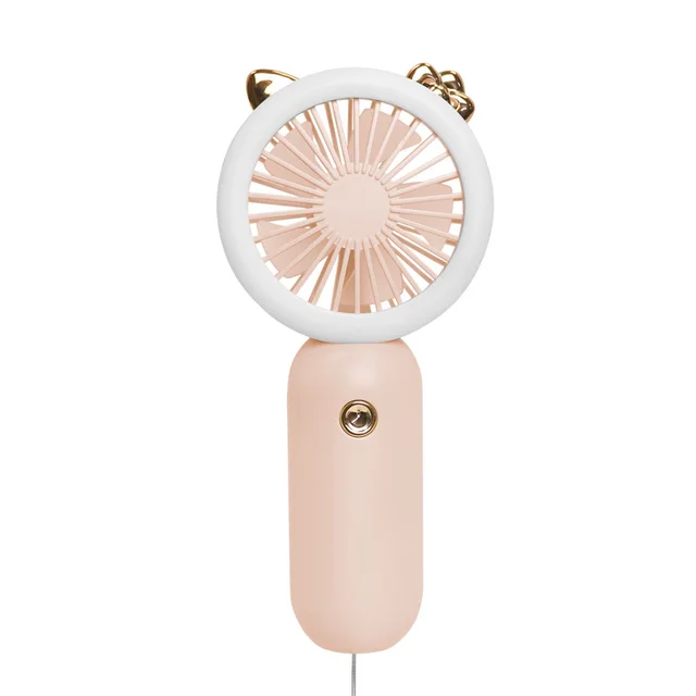 Handheld Pocket Fans USB Charging Lazy Fan Desktop Mini Fan Portable Dormitory Home Gift Student Outdoor Travel Mini Fan Xiaomi Pink